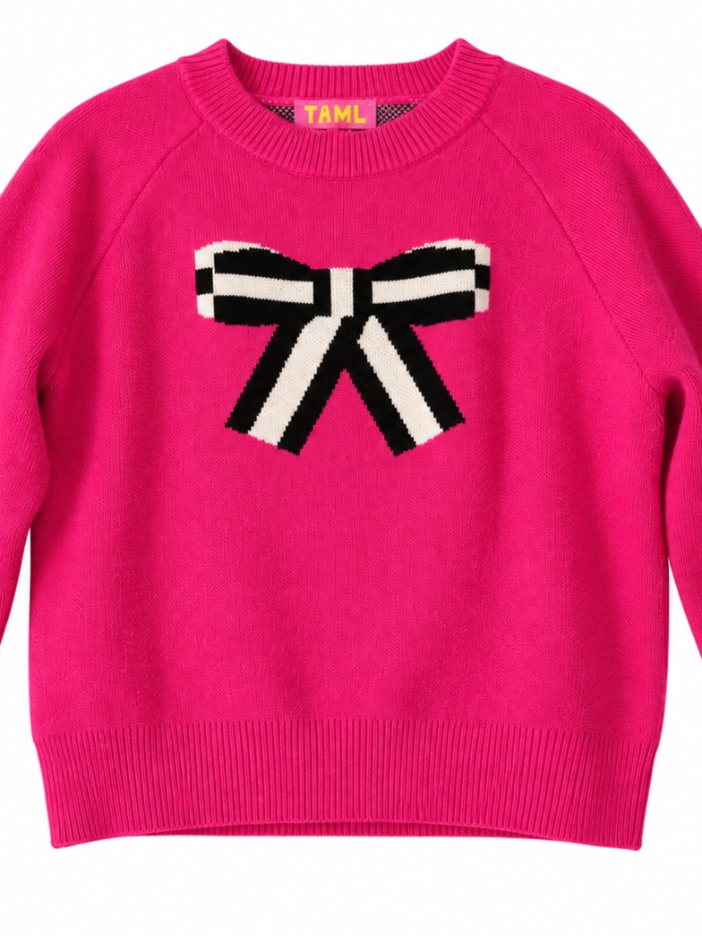 TAML Pink Bow Knit Sweater